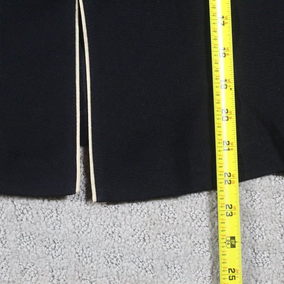 Dress Barn Size 12 Black with Yellow Piping Blazer - Picture 3 of 4